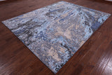Contemporary Hand Knotted Wool & Silk Rug - 8' 0" X 10' 1" - Golden Nile