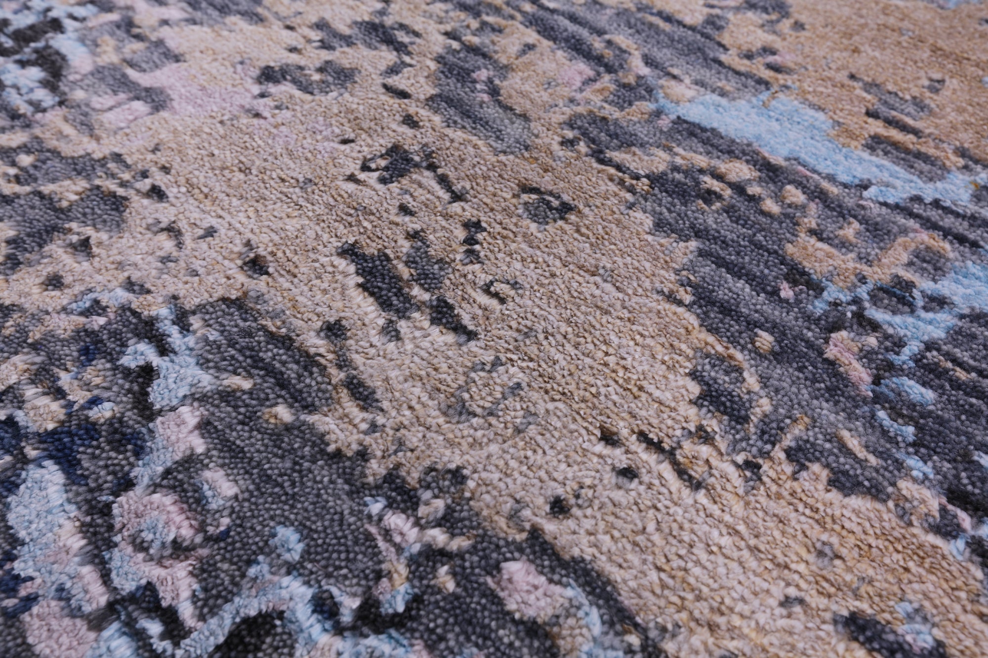 Contemporary Hand Knotted Wool & Silk Rug - 8' 0" X 10' 1" - Golden Nile