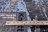 Contemporary Hand Knotted Wool & Silk Rug - 8' 0" X 10' 1" - Golden Nile