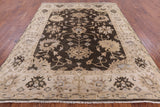 Brown Turkish Oushak Hand Knotted Wool Area Rug - 7' 11" X 10' 0" - Golden Nile