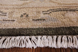 Brown Turkish Oushak Hand Knotted Wool Area Rug - 7' 11" X 10' 0" - Golden Nile