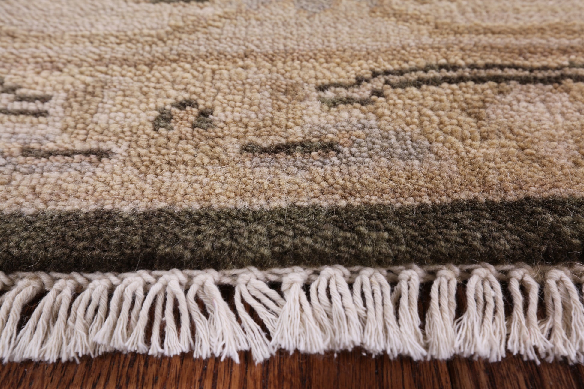 Brown Turkish Oushak Hand Knotted Wool Area Rug - 7' 11" X 10' 0" - Golden Nile