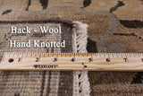 Brown Turkish Oushak Hand Knotted Wool Area Rug - 7' 11" X 10' 0" - Golden Nile