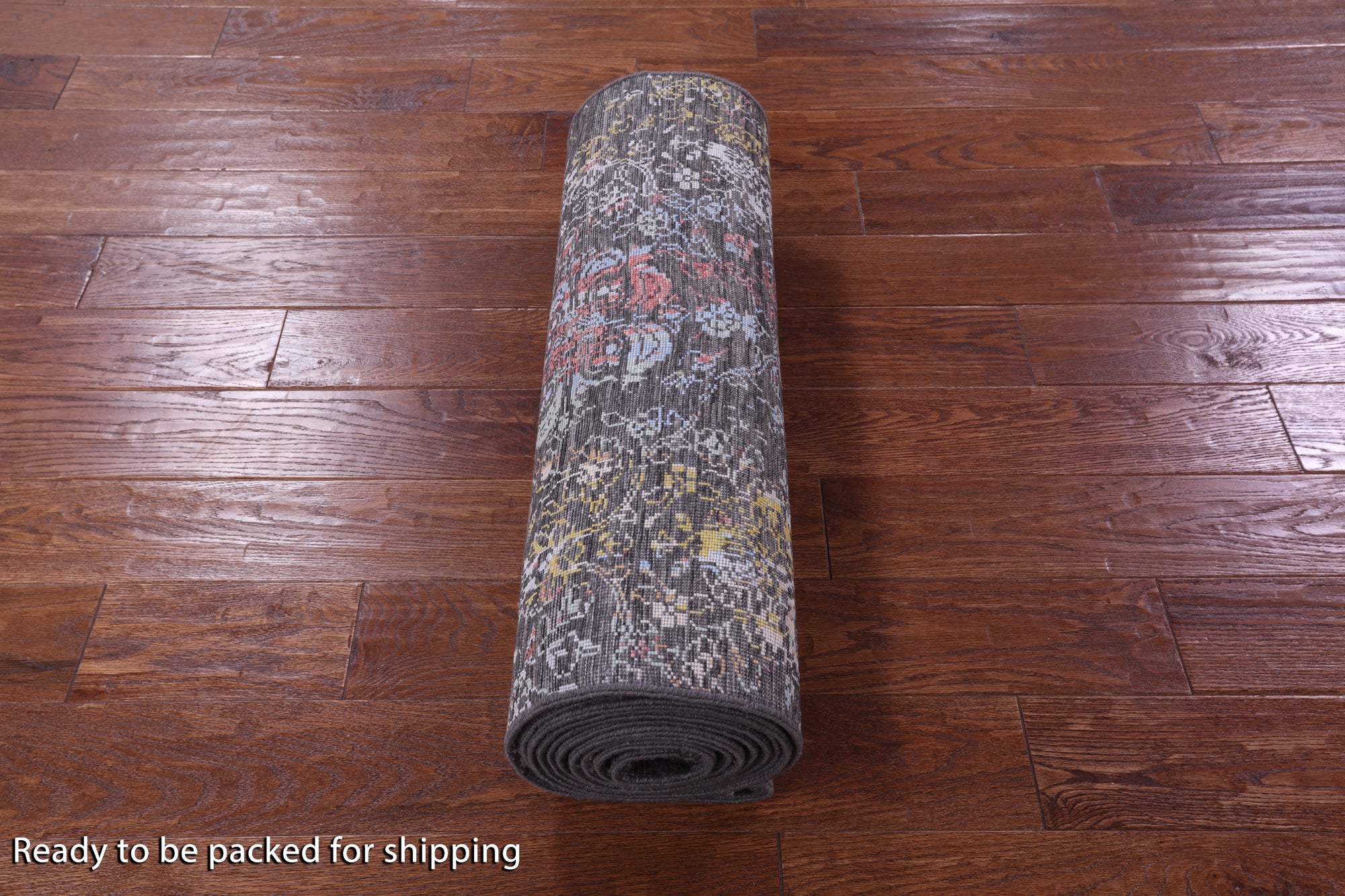 Modern Hand Knotted Wool & Silk Runner Rug - 2' 7" X 14' 0" - Golden Nile