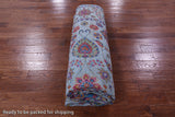 Blue Persian Hand Knotted Wool & Silk Rug - 9' 0" X 12' 3" - Golden Nile