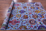 Blue Persian Hand Knotted Wool & Silk Rug - 6' 0" X 8' 11" - Golden Nile