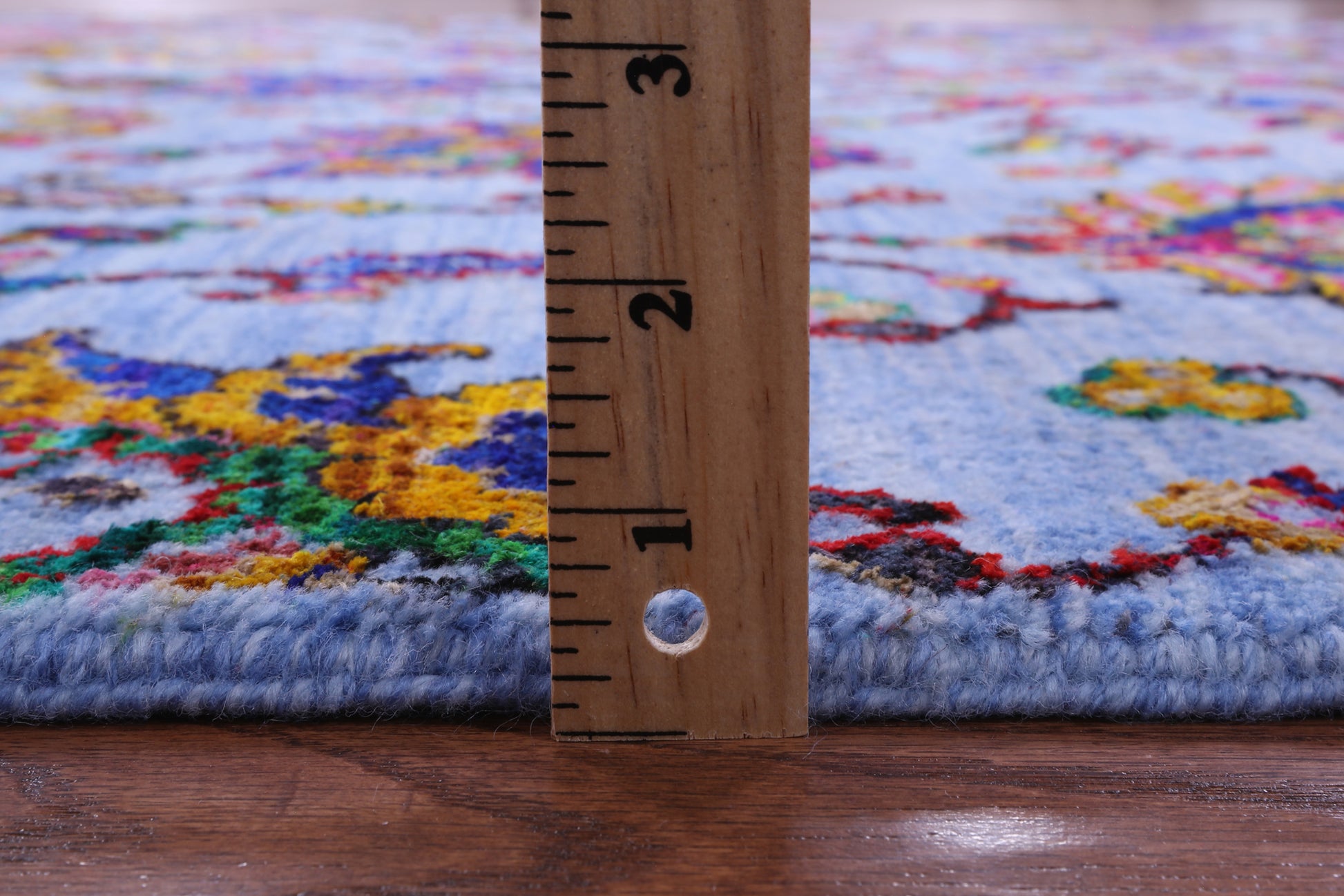 Blue Persian Hand Knotted Wool & Silk Rug - 6' 0" X 8' 11" - Golden Nile