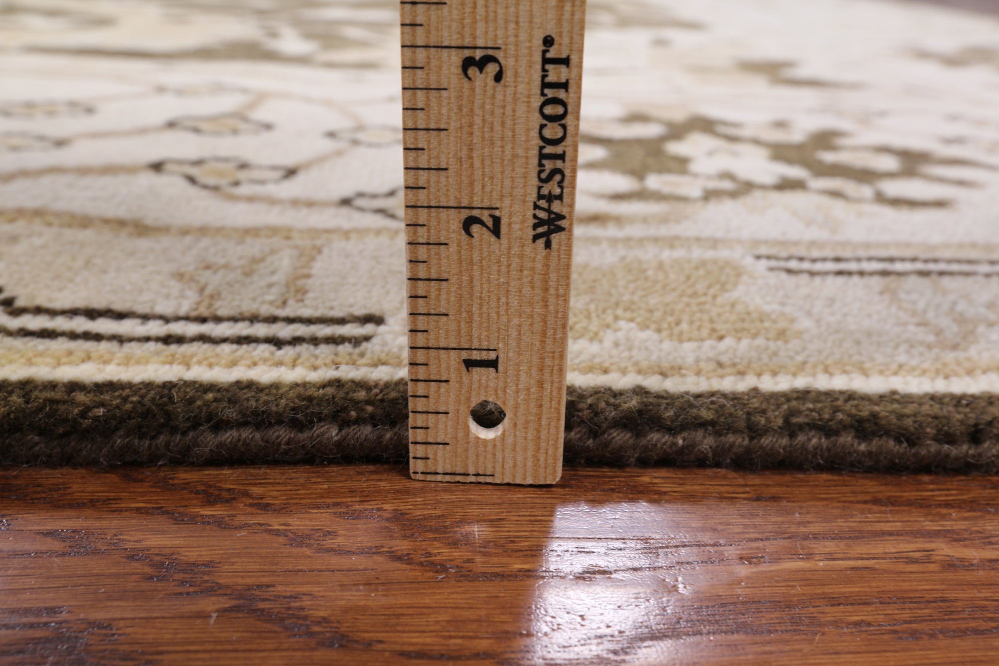 Brown Turkish Oushak Handmade Wool Area Rug - 7' 11" X 10' 3" - Golden Nile