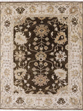 Brown Turkish Oushak Handmade Wool Area Rug - 7' 11" X 10' 3" - Golden Nile