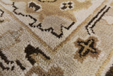 Brown Turkish Oushak Handmade Wool Area Rug - 7' 11" X 10' 3" - Golden Nile