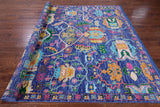 Blue Turkish Oushak Hand Knotted Wool Rug - 8' 2" X 10' 0" - Golden Nile