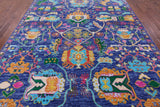 Blue Turkish Oushak Hand Knotted Wool Rug - 8' 2" X 10' 0" - Golden Nile