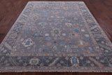 Grey Turkish Oushak Hand Knotted Wool Rug - 8' 0" X 10' 1" - Golden Nile