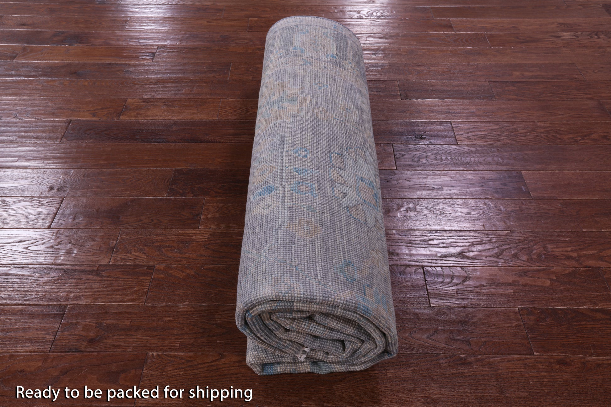 Grey Turkish Oushak Hand Knotted Wool Rug - 8' 0" X 10' 1" - Golden Nile