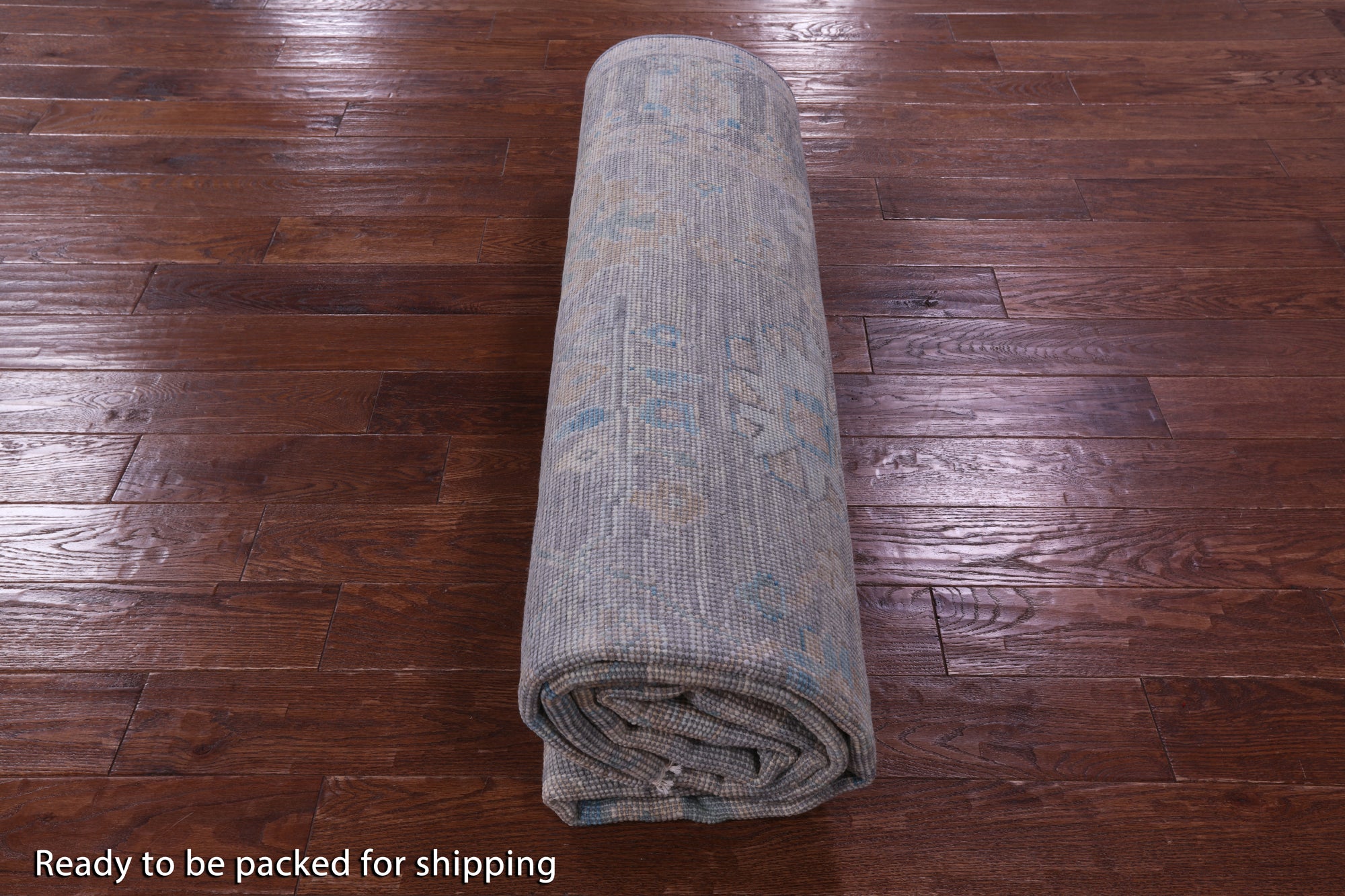 Grey Turkish Oushak Hand Knotted Wool Rug - 8' 0" X 10' 1" - Golden Nile