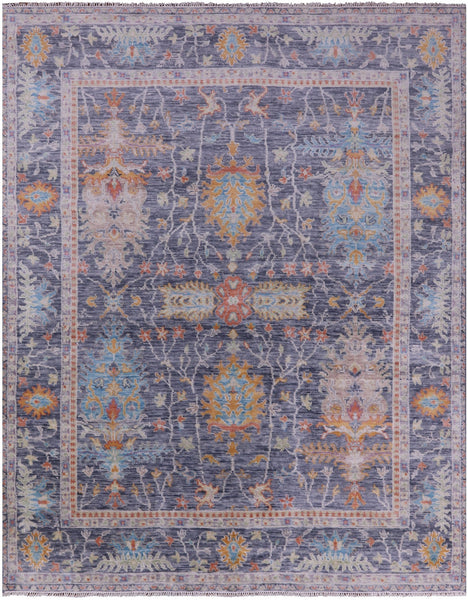 Grey Turkish Oushak Handmade Wool Rug - 8' 1" X 10' 0" - Golden Nile