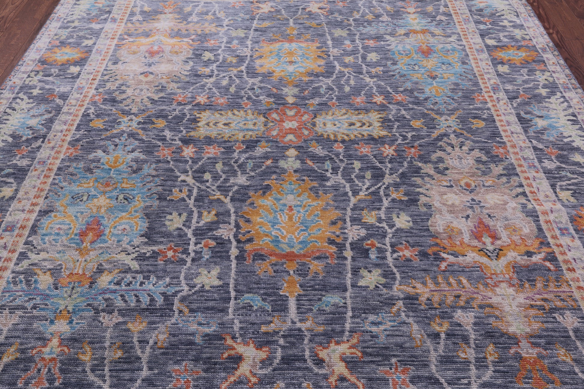 Grey Turkish Oushak Handmade Wool Rug - 8' 1" X 10' 0" - Golden Nile