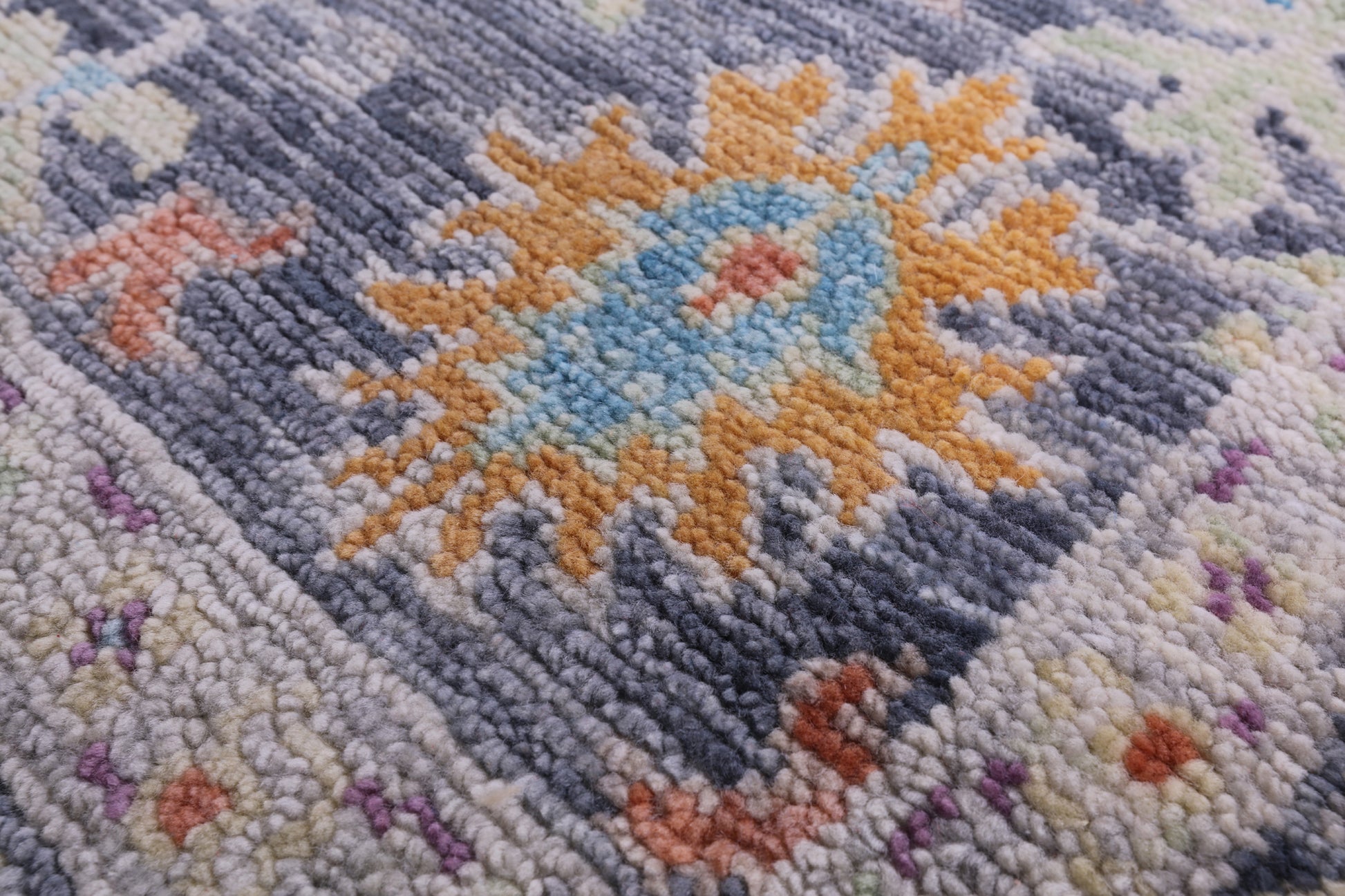 Grey Turkish Oushak Handmade Wool Rug - 8' 1" X 10' 0" - Golden Nile