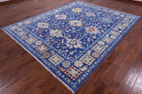 Blue Turkish Oushak Handmade Wool Rug - 8' 2" X 10' 1" - Golden Nile