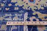 Blue Turkish Oushak Handmade Wool Rug - 8' 2" X 10' 1" - Golden Nile