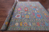 Grey Turkish Oushak Hand Knotted Wool Rug - 10' 4" X 14' 1" - Golden Nile