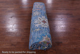 Blue Turkish Oushak Hand Knotted Wool Rug - 8' 11" X 12' 1" - Golden Nile