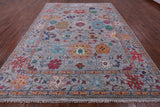 Grey Turkish Oushak Handmade Wool Rug - 9' 1" X 12' 1" - Golden Nile