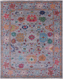 Grey Turkish Oushak Handmade Wool Rug - 9' 1" X 12' 1" - Golden Nile