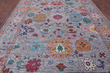 Grey Turkish Oushak Handmade Wool Rug - 9' 1" X 12' 1" - Golden Nile