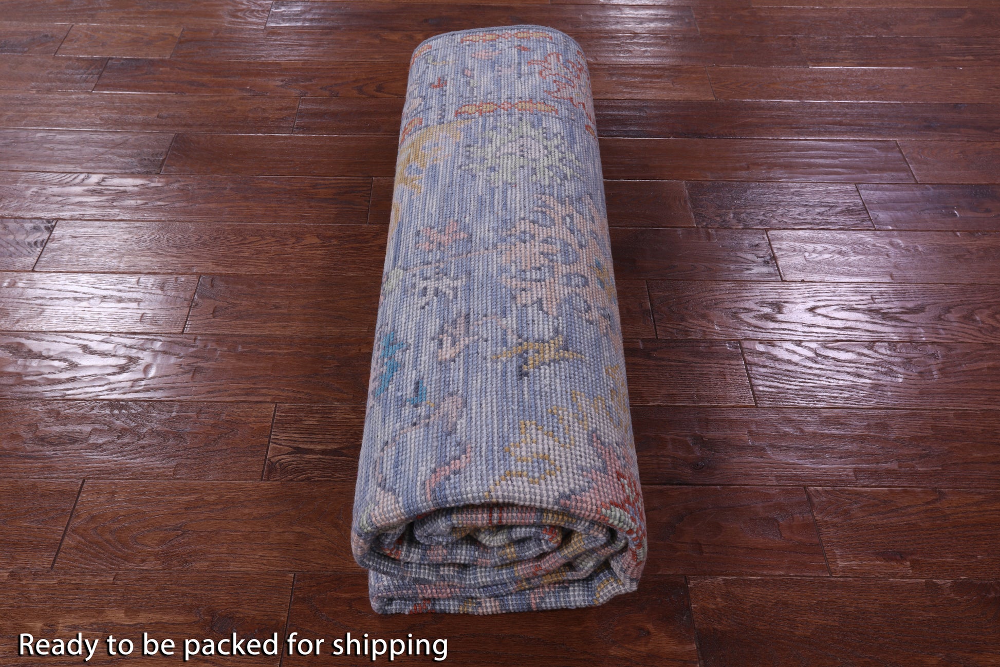 Blue Turkish Oushak Handmade Wool Rug - 6' 5" X 9' 2" - Golden Nile