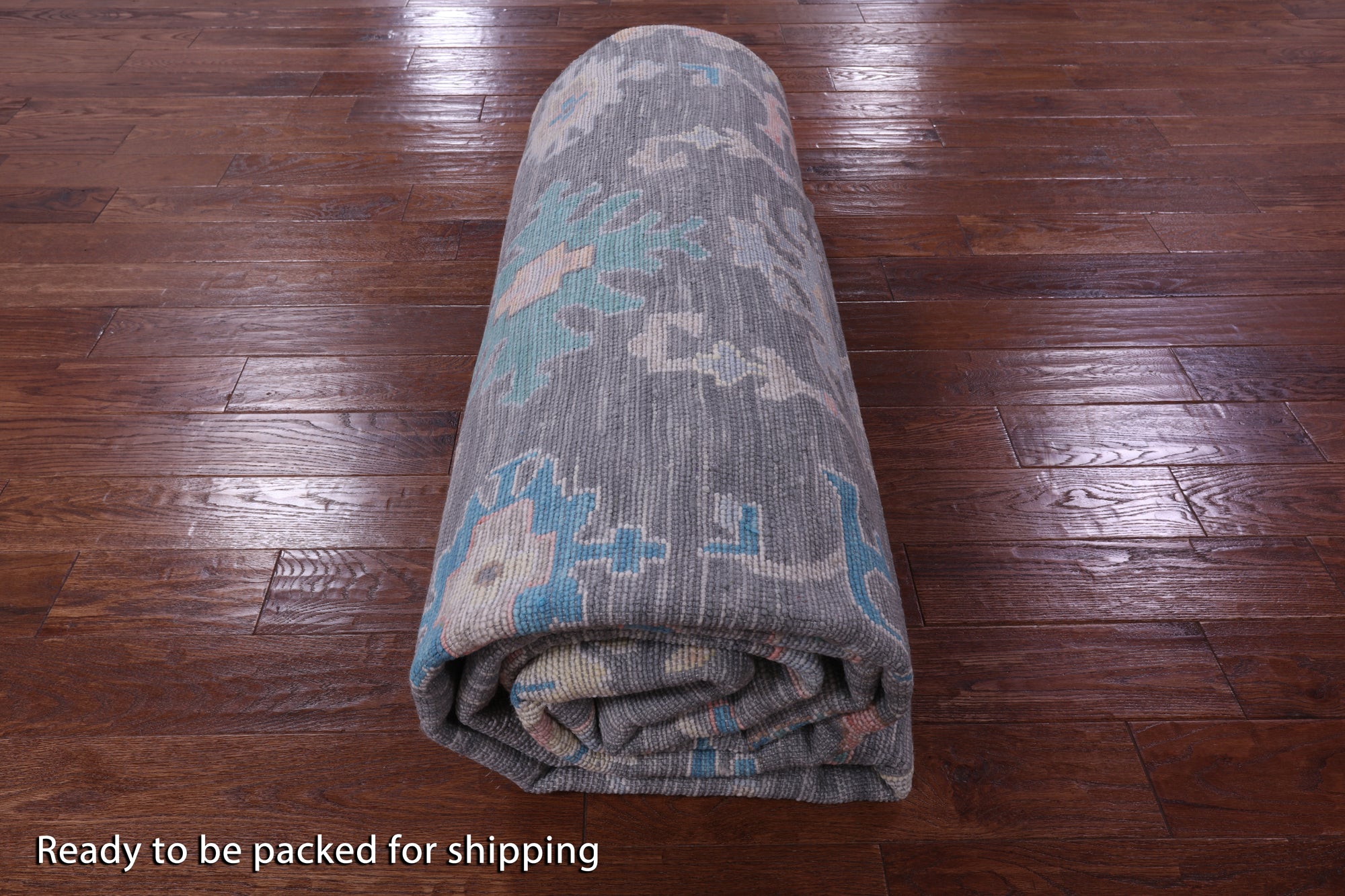 Grey Turkish Oushak Hand Knotted Wool Rug - 10' 2" X 13' 8" - Golden Nile
