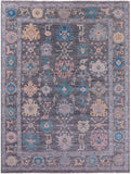 Grey Turkish Oushak Hand Knotted Wool Rug - 10' 2" X 13' 8" - Golden Nile