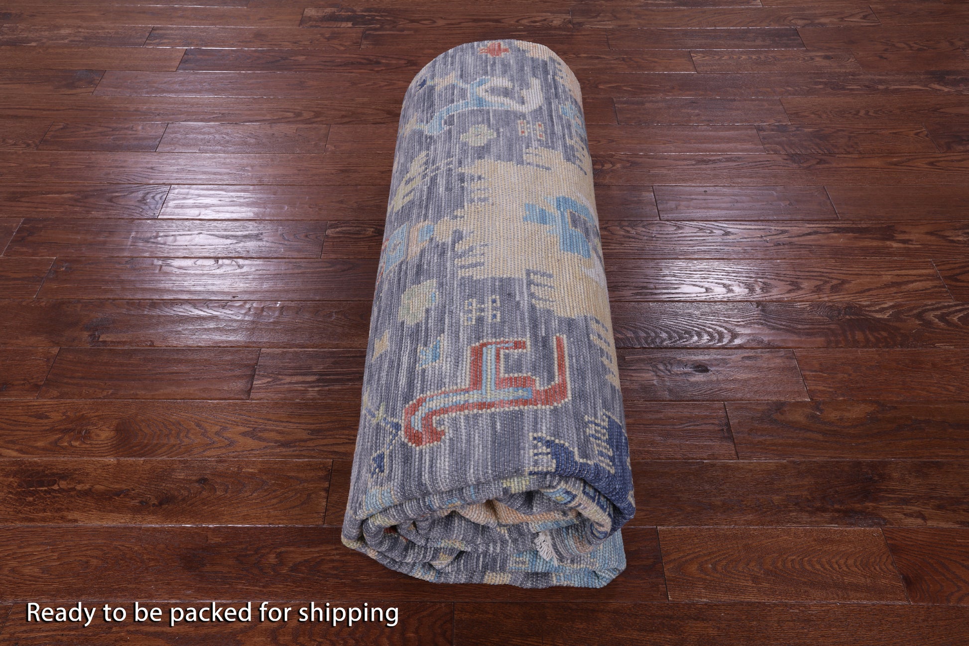 Grey Turkish Oushak Hand Knotted Wool Rug - 10' 1" X 13' 10" - Golden Nile