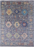 Grey Turkish Oushak Hand Knotted Wool Rug - 10' 1" X 13' 10" - Golden Nile