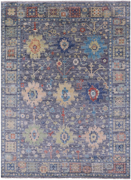 Grey Turkish Oushak Hand Knotted Wool Rug - 10' 1" X 13' 10" - Golden Nile