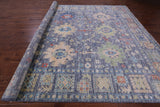 Grey Turkish Oushak Hand Knotted Wool Rug - 10' 1" X 13' 10" - Golden Nile