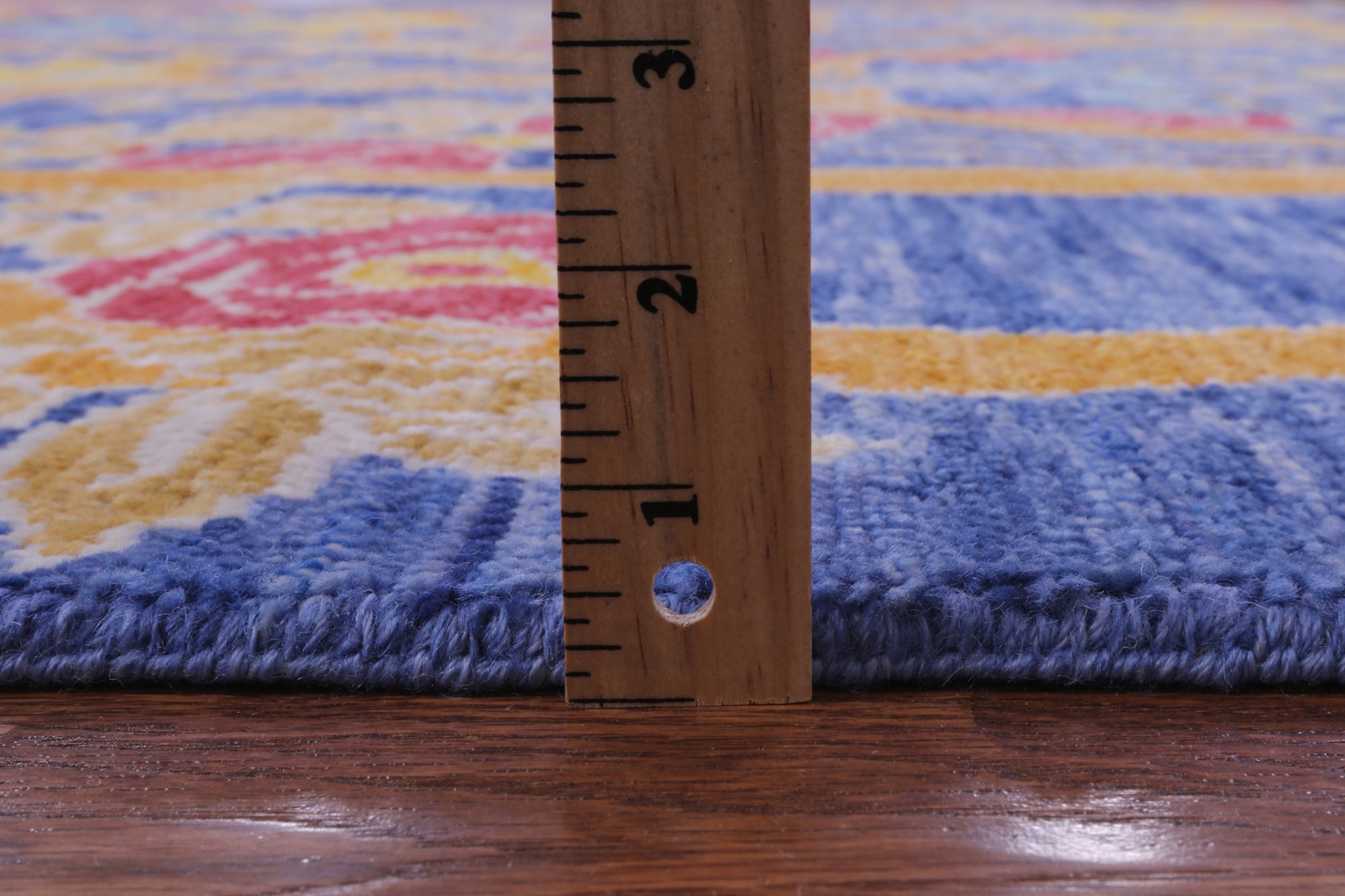 Blue Square William Morris Hand Knotted Wool Rug - 9' 10" X 10' 0" - Golden Nile