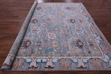 Grey Square William Morris Hand Knotted Wool Rug - 9' 11" X 10' 3" - Golden Nile