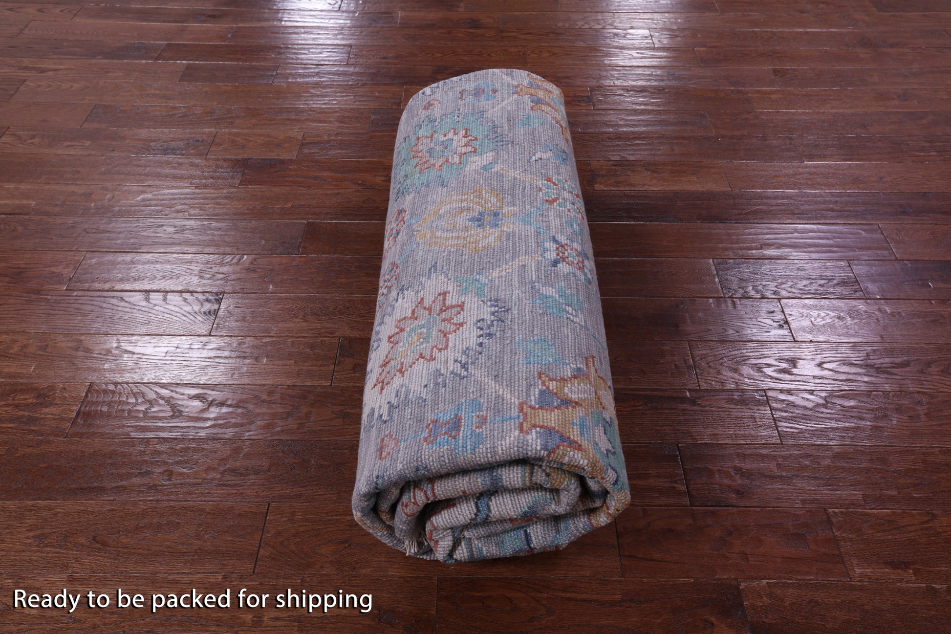 Grey Square William Morris Hand Knotted Wool Rug - 9' 11" X 10' 3" - Golden Nile