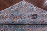 Grey Square William Morris Hand Knotted Wool Rug - 9' 11" X 10' 3" - Golden Nile