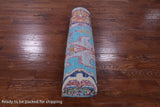 Blue Turkish Oushak Hand Knotted Wool Rug - 9' 1" X 11' 10" - Golden Nile