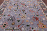 Grey Turkish Oushak Hand Knotted Wool Rug - 9' 1" X 12' 2" - Golden Nile
