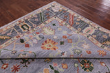 Grey Turkish Oushak Hand Knotted Wool Rug - 9' 1" X 12' 2" - Golden Nile