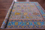 Grey Turkish Oushak Hand Knotted Wool Rug - 9' 2" X 11' 11" - Golden Nile