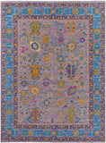 Grey Turkish Oushak Hand Knotted Wool Rug - 9' 2" X 11' 11" - Golden Nile