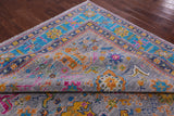 Grey Turkish Oushak Hand Knotted Wool Rug - 9' 2" X 11' 11" - Golden Nile