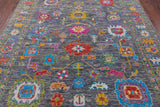 Grey Turkish Oushak Hand Knotted Wool Rug - 7' 10" X 9' 11" - Golden Nile