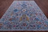 Grey Turkish Oushak Handmade Wool Rug - 9' 1" X 12' 7" - Golden Nile