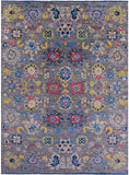 Grey Turkish Oushak Hand Knotted Wool Rug - 10' 4" X 14' 3" - Golden Nile
