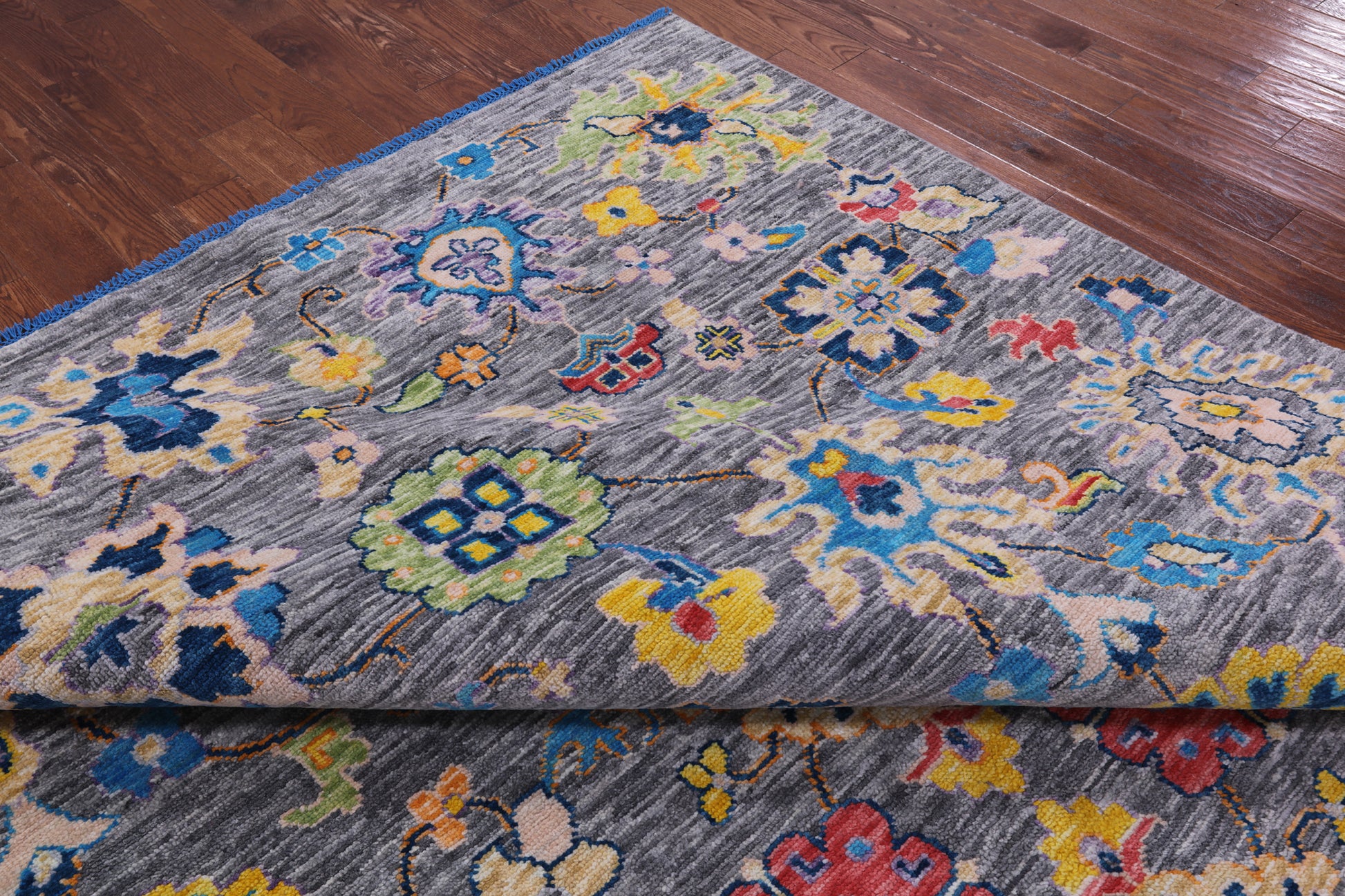Grey Turkish Oushak Hand Knotted Wool Rug - 10' 4" X 14' 3" - Golden Nile